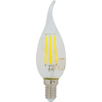 Светодиодная лампа Osram E14 220 В 5 Вт свеча на ветру 3 м² свет теплый белый
