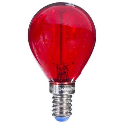Светодиодная лампа Uniel Color шар E14 5 Вт свет красный