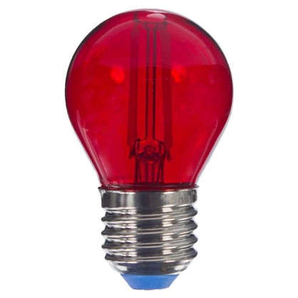 Светодиодная лампа Uniel Color шар E27 5 Вт свет красный