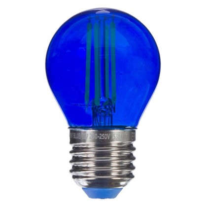 Светодиодная лампа Uniel Color шар E27 5 Вт свет синий