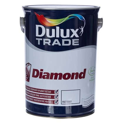 Матовая краска для стен Dulux Trade Diamond база BW 5 л в 