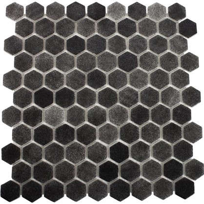 Мозаика стеклянная Hex Antislip 31.7х30.7 см цвет графит