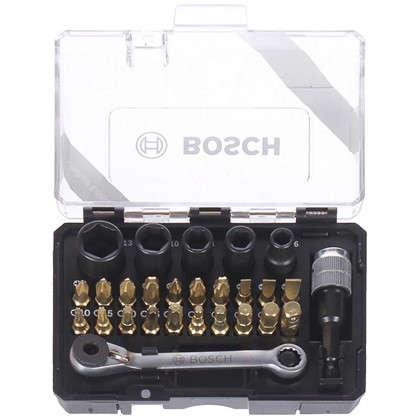 Набор бит с ключом-трещоткой Bosch 27 шт.