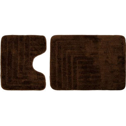 Набор ковриков для ванной Katya 50х40 см 50х70 см цвет коричневый