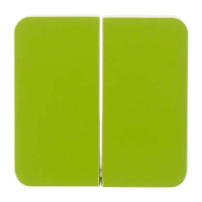 Накладка для выключателя/переключателя Lexman 2 клавиши цвет зелёный