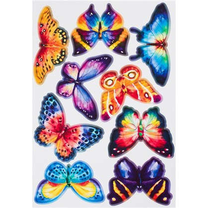 Наклейка Акварельные бабочки Декоретто S