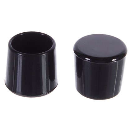Насадки Standers 22 мм круглые пластик цвет черные 4 шт.