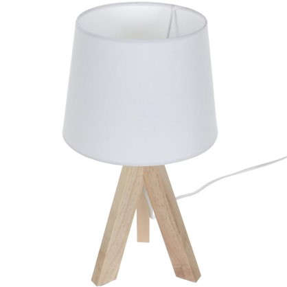 Настольная лампа Belle-Ile 1xE14x40 Вт дерево/ткань цвет белый