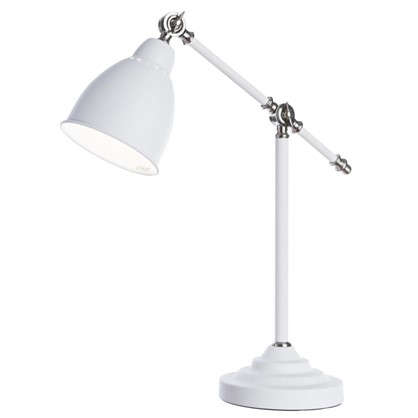 Настольная лампа Braccio 1xE27x60 Вт цвет белый матовый