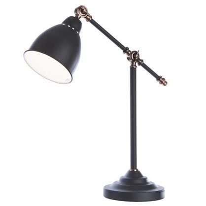 Настольная лампа Braccio 1xE27x60 Вт цвет черный матовый