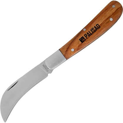 Прививочный нож изогнутый деревянная рукоятка