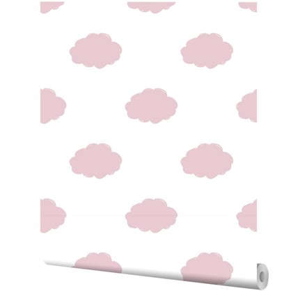 Обои бумажные для детской Облака 0.53х10 м цвет розовый Вимала 1234