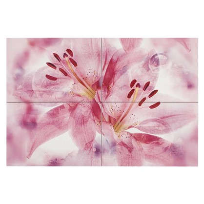 Панно Lily 60х40 см цвет розовый