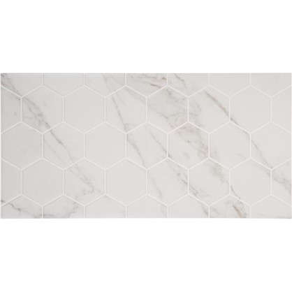 Плитка настенная Marble Гексо 60x30 см 1.62 м2 цвет белый матовый