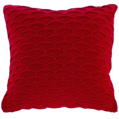 Подушка декоративная вязаная 40х40 см цвет красный