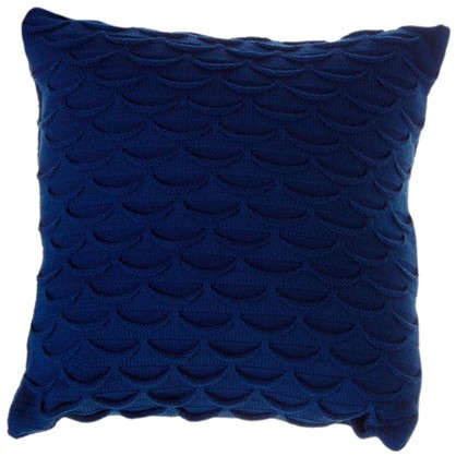Подушка декоративная вязаная 40х40 см цвет синий