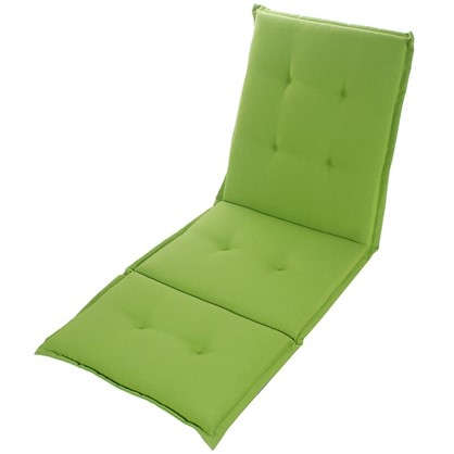 Подушка для шезлонга зеленая 165х65х5 см полиэстер