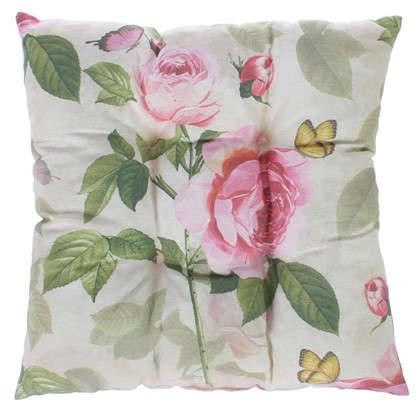 Подушка для стула Садовый аромат 40х40 см цвет розовый