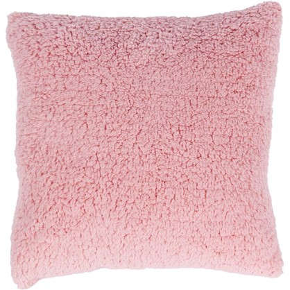 Подушка Шерпа 45х45 см цвет розовый