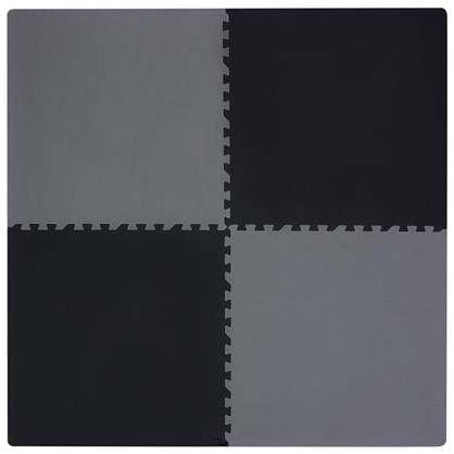 Пол мягкий полипропилен 60x60 см цвет чёрно-серый в упаковке 4 шт.