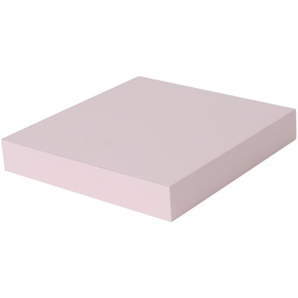Полка прямоугольная 23х23 см МДФ сталь цвет розовый