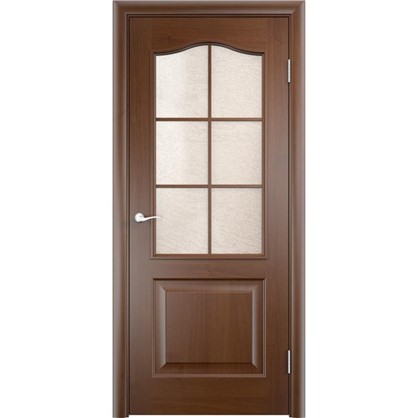 Полотно дверное остеклённое Антик 60x200 см ПВХ цвет дуб коньяк