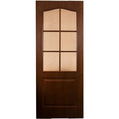 Полотно дверное остеклённое Антик 80x200 см ПВХ цвет дуб коньяк
