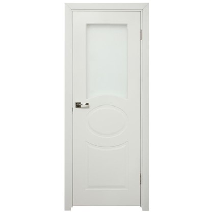 Полотно дверное остеклённое Дэлия 200х60 см цвет белый