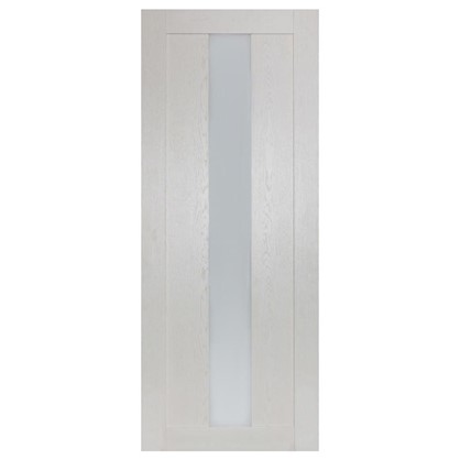 Полотно дверное остеклённое Фортуна 200х60 см цвет белый дуб