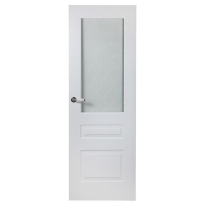 Полотно дверное остеклённое Роялти 200х60 см цвет белый
