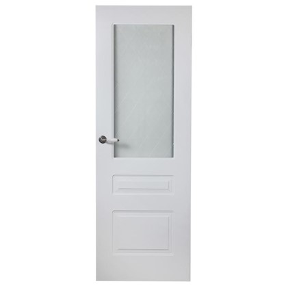 Полотно дверное остеклённое Роялти 200х70 см цвет белый