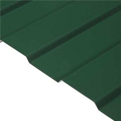 Профнастил С8 с полиэстеровым покрытием 1.2х2 м 0.45 мм цвет зелёный