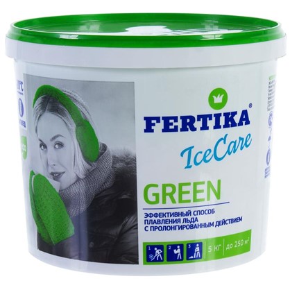 Противогололёдное средство Фертика Ice Care Green 5 кг в 