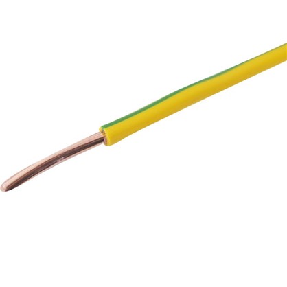 Провод ПуВ 1х2.5 мм на отрез цвет жёлтый зеленый