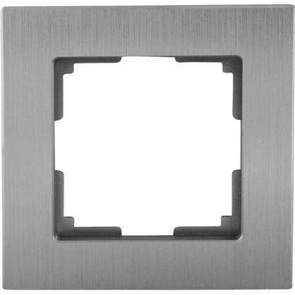 Рамка для розеток и выключателей Aluminium 1 пост цвет металл