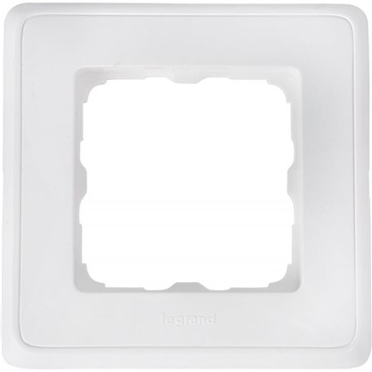 Рамка для розеток и выключателей Cariva 1 пост цвет белый