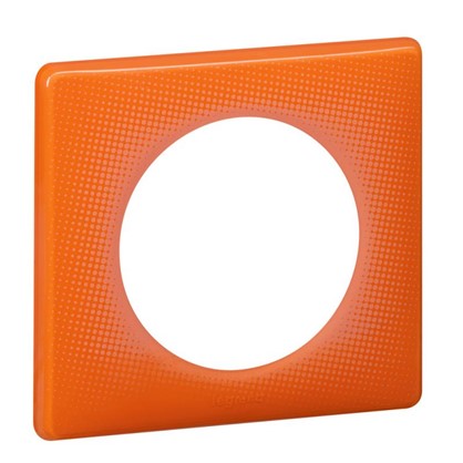Рамка для розеток и выключателей Celiane2 Муар 1 пост 2 модуля цвет оранжевый