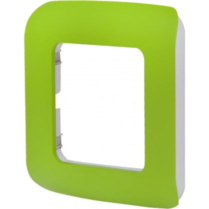 Рамка для розеток и выключателей Cosy 1 пост цвет зеленый
