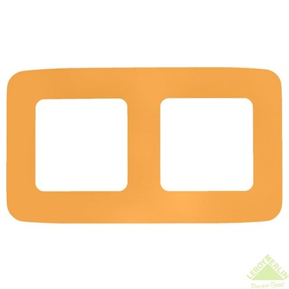 Рамка для розеток и выключателей Cosy 2 поста цвет оранжевый