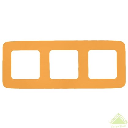 Рамка для розеток и выключателей Cosy 3 поста цвет оранжевый