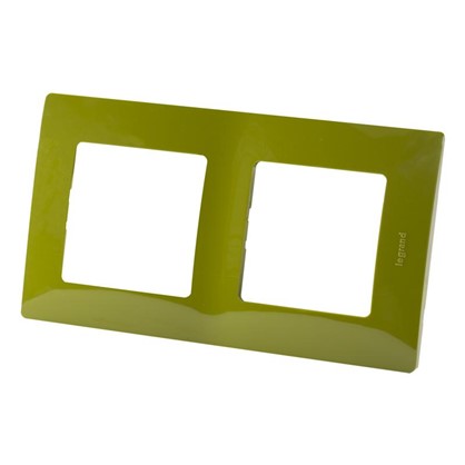 Рамка для розеток и выключателей Etika 2 поста цвет зеленый папоротник
