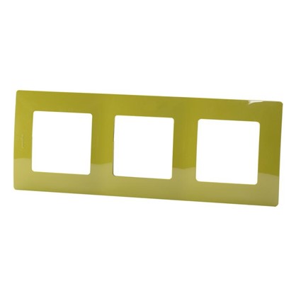 Рамка для розеток и выключателей Etika 3 поста цвет зеленый папоротник