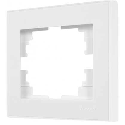 Рамка для розеток и выключателей горизонтальная 1 пост цвет белый