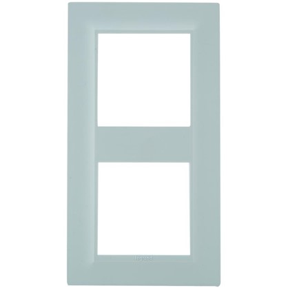 Рамка для розеток и выключателей Legrand Structura 2 поста цвет голубой