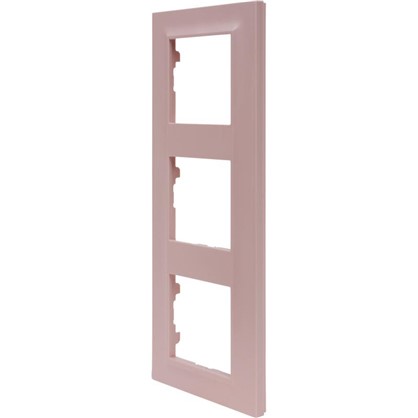 Рамка для розеток и выключателей Legrand Structura 3 поста цвет розовый