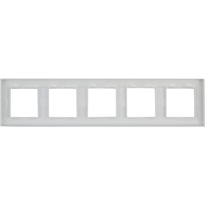 Рамка для розеток и выключателей Legrand Structura 5 постов цвет белый