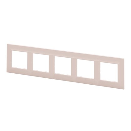 Рамка для розеток и выключателей Legrand Structura 5 постов цвет розовый