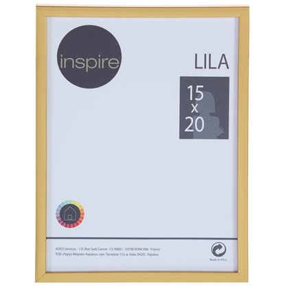 Рамка Inspire Lila цвет золото размер 15х20 см