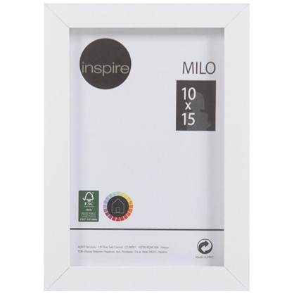 Рамка Inspire Milo 10х15 см цвет белый