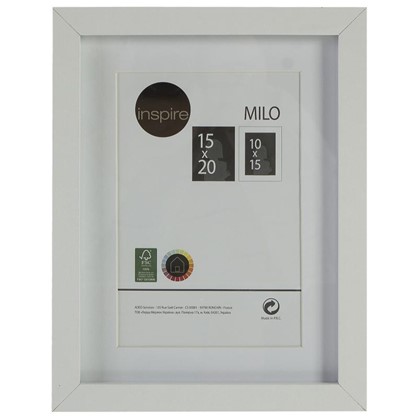 Рамка Inspire Milo 15х20 см цвет белый